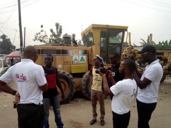 Abia OMPAN interviewing contractors on site of Aba road project