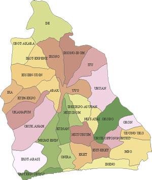 Map of Akwa Ibom State with details