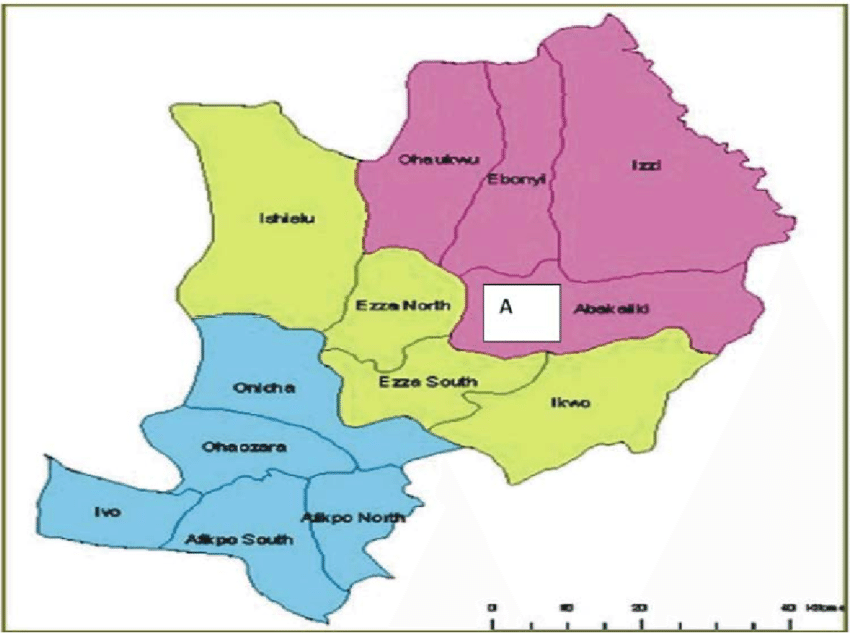 Map of Ebonyi State with details
