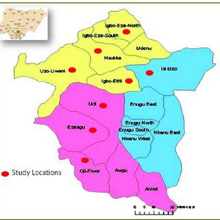 Map of Enugu State with details