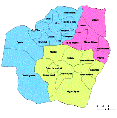 Map of Imo State with details