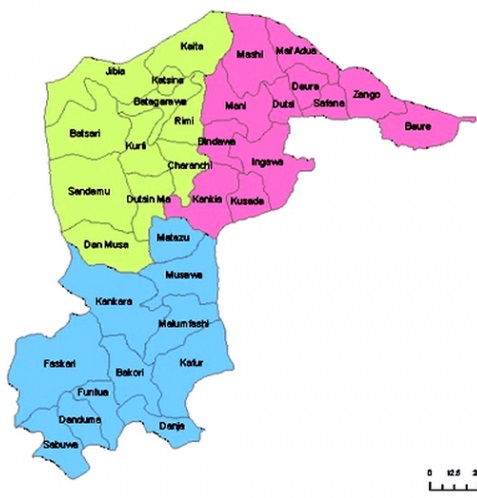Map of Katsina State with details