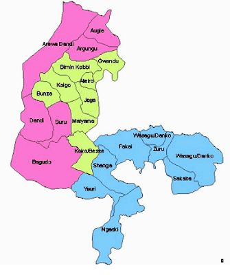 Map of Nigeria Showing Details of the 36 States and FCT