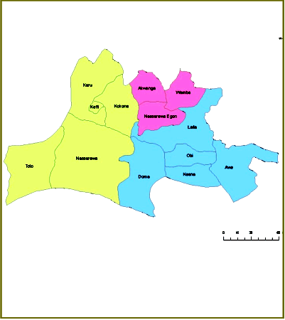 Map of Nasarawa State with details