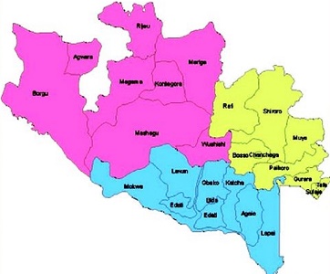 Map of Niger State with details