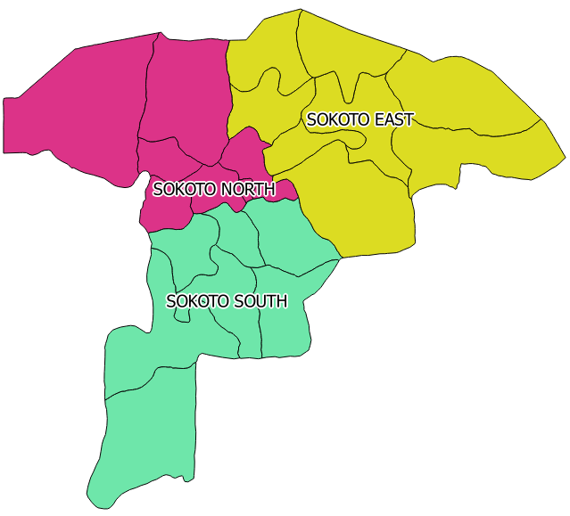 Map of Sokoto State with details