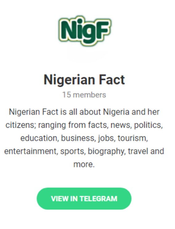 Nigerian Fact Telegram Group: Join Our Community of Users Today