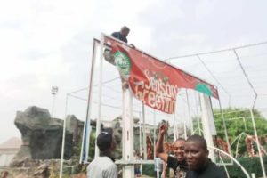 Billboard of Emeka Ihedioha turn down by some Imo youths 