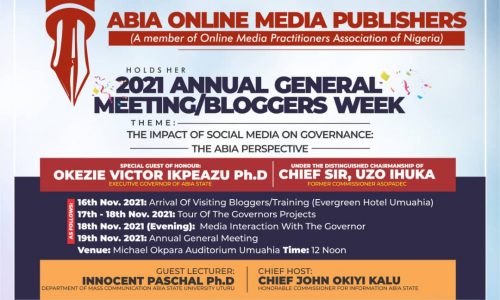 Abia Online Media Practitioners Holds AGM/Bloggers Week