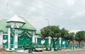 Dr, Dibal Arhyel Wandali house painted with the colours of the Nigeria National Flag