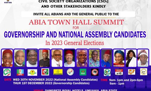 OMPAN holds Abia Town Hall Summit for National Assembly Candidates Tomorrow, November 30, 2022