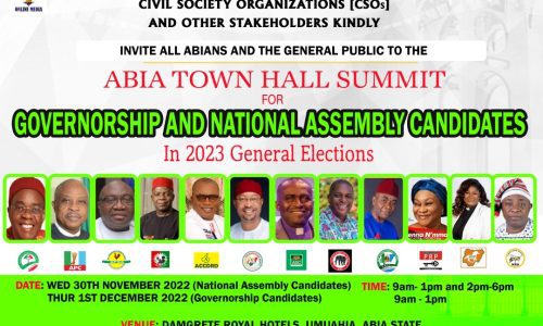 Abia Town Hall Summit: New Dates Emerges as More Candidates Confirm Participation
